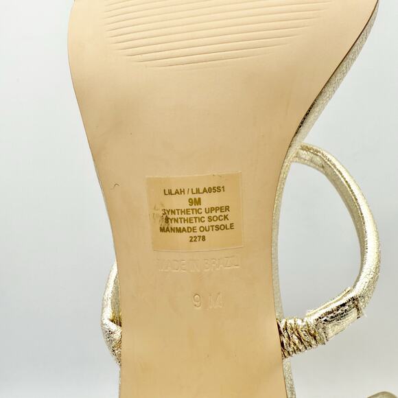 Steve Madden Womens Lilah Heel Sandals US 9M EU 39.5 Gold Metallic NWOB - Picture 12 of 12